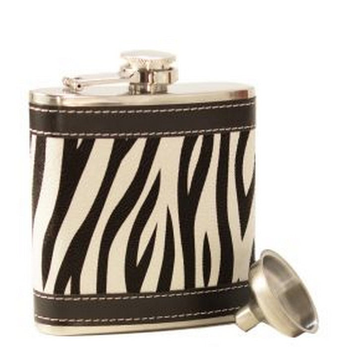 Zebra Stainless Steel Flask