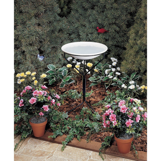 20 in. Bird Bath with Metal Stand (non-heated)