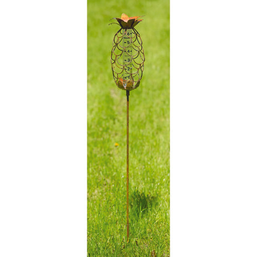 Flamed Pineapple Rain Gauge Stake Must order in 2's