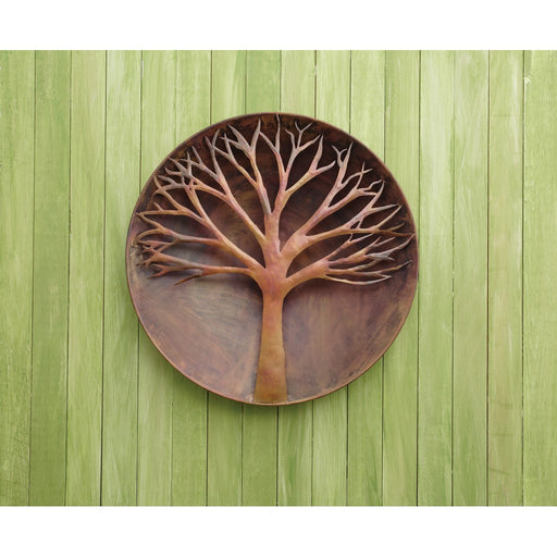 Raised Tree Flamed Wall Disc 24 inch
