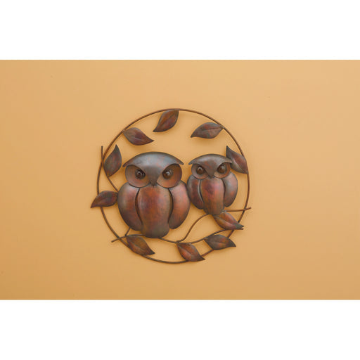 Owl Duo Flamed Wall Decor