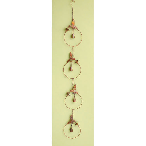 Flamed Hummingbird with Flower Ornament