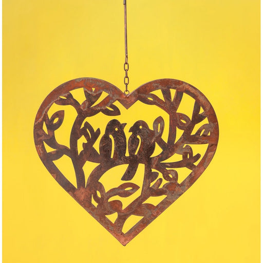 Hanging Openwork Heart Flamed Finish