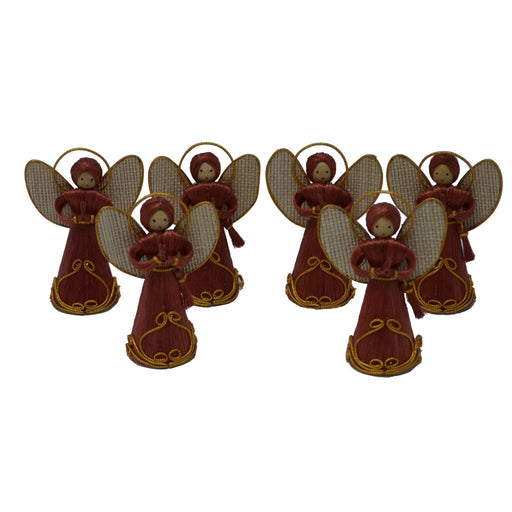 4.5 in Burgundy Angel Figurine