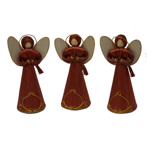 8 inch Burgundy Angel Figurine