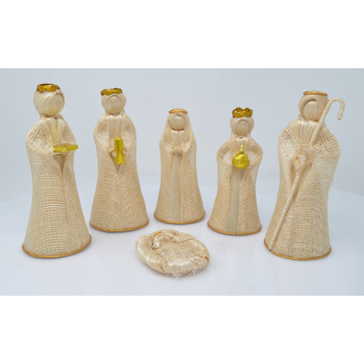 Nativity Set - 6 inch, Gold Trim, Set of 6