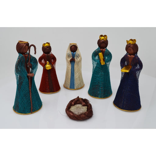 6 inch Nativity Set Colored, Set of 6