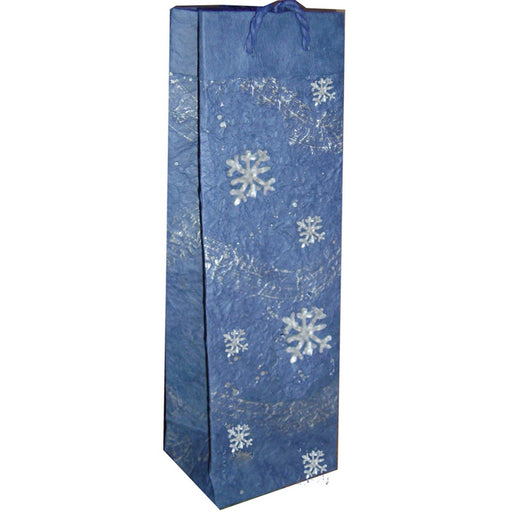 Holiday BB1 Flurries - Handmade Paper Single Bottle Bags - Must order in 6's