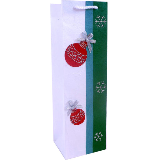 Holiday BB1 Sparkle - Handmade Paper Single Bottle Bags - Must order in 6's