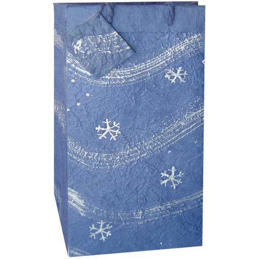 Holiday BB2 Flurries - Handmade Paper Two Bottle Bags - Must order in 6's