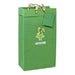 2 Bottle Handmade Paper Wine Bottle Bag  - Green Tree