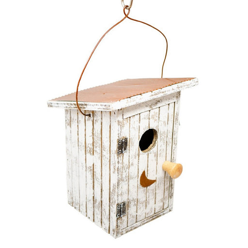 Birdie Loo White Birdhouse