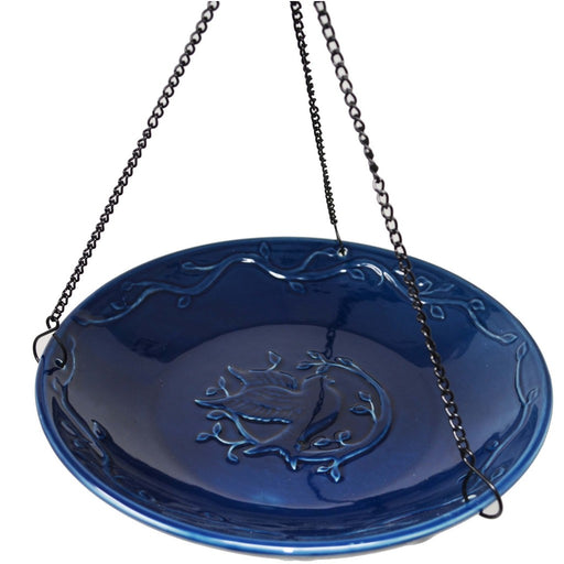 Bluebird Ceramic Hanging Bird Bath