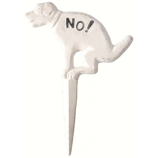 No Pooping Yard Sign White