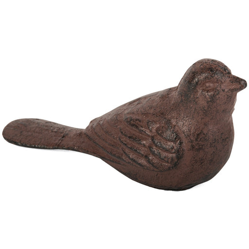 Bird Door Stop Cast Iron Antique Brown