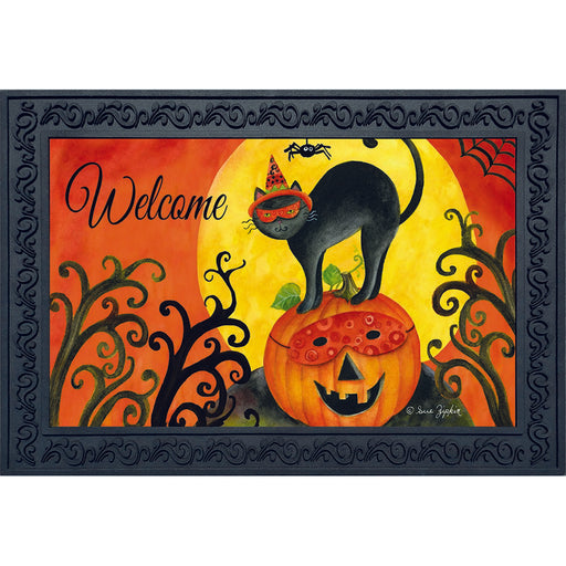 Black Cat Halloween Doormat