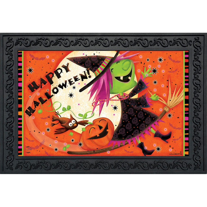 Flying Witch Halloween Doormat