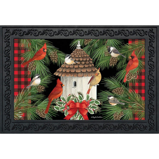 Holiday Bird Gathering Doormat