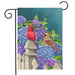 Cardinals and Hydrangeas Garden Flag