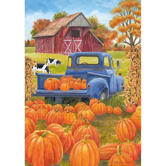 Pumpkin Patch Pickup Garden Flag