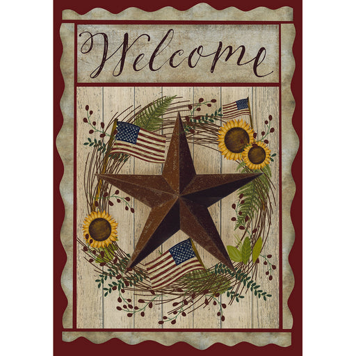 Autumn Welcome Barnstar Garden Flag