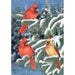Winter Cardinal Trio Garden Flag