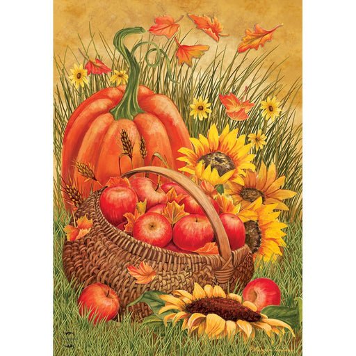 Pumpkin and Apples Garden Flag