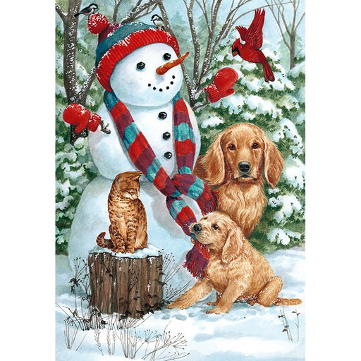 Snow Day Friends Garden Flag