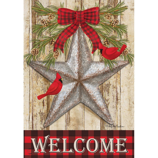 Festive Barnstar Garden Flag