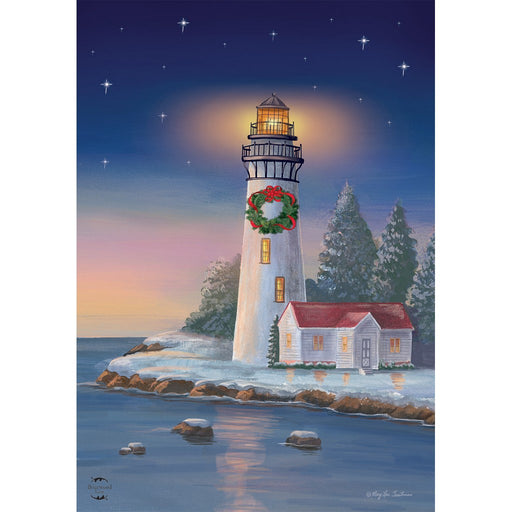 Christmas Lighthouse Garden Flag