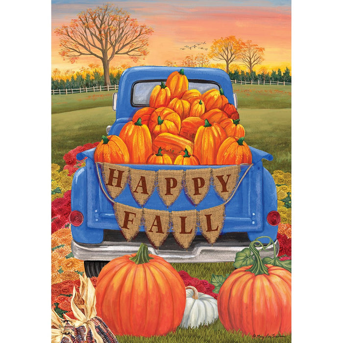 Happy Fall Pickup Garden Flag