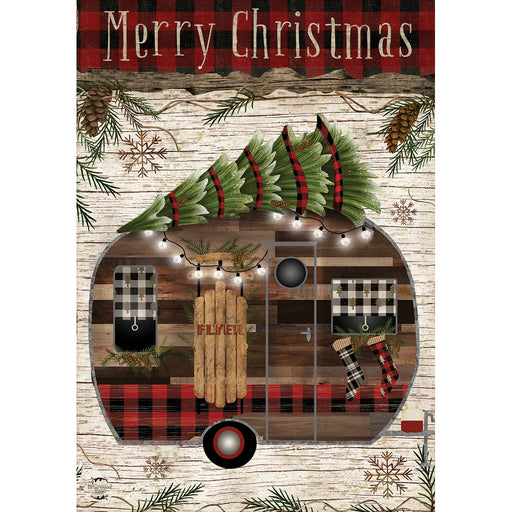 Merry Christmas Camper Garden Flag