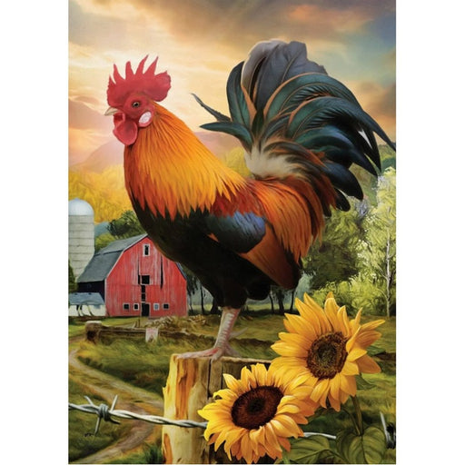 Fancy Rooster Garden Flag