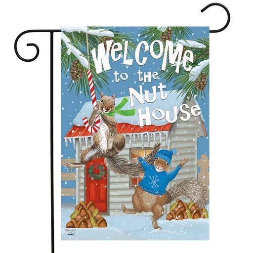 Winter Nuthouse Garden Flag