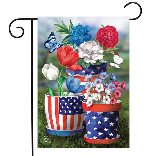 America In Bloom Garden Flag