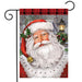 Checkered Santa Garden Flag
