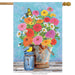 Zinnias House Flag