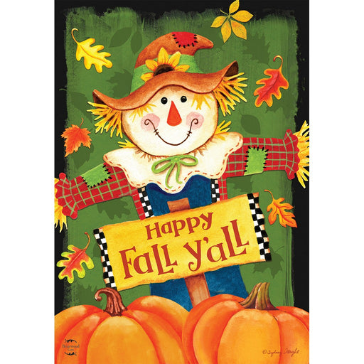 Fall Y'all Scarecrow House Flag