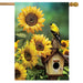Goldfinch & Sunflowers House Flag
