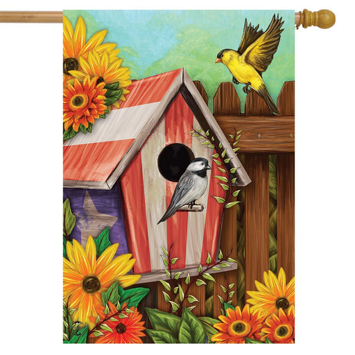 American Birdhouse House Flag