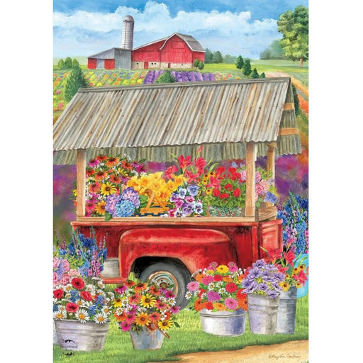 Spring Farm House Flag