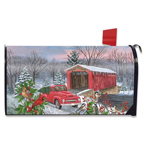 Winter Covered Bridge Mailbox