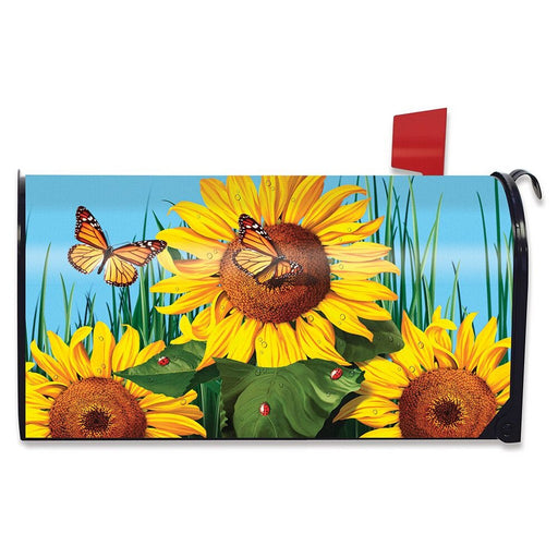 Sunflower Field Mailbox Cover