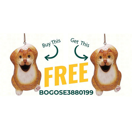 BOGO! Orange Tabby Gordo Birdhouse