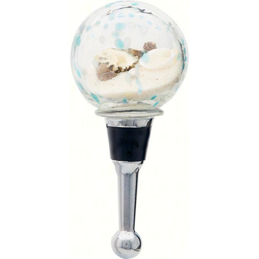 Bottle Stopper - Beach Globe - Shells