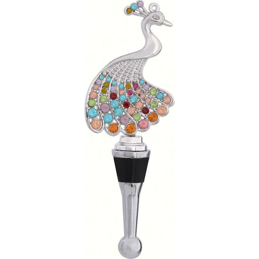 Bottle Stopper - Peacock with Stones