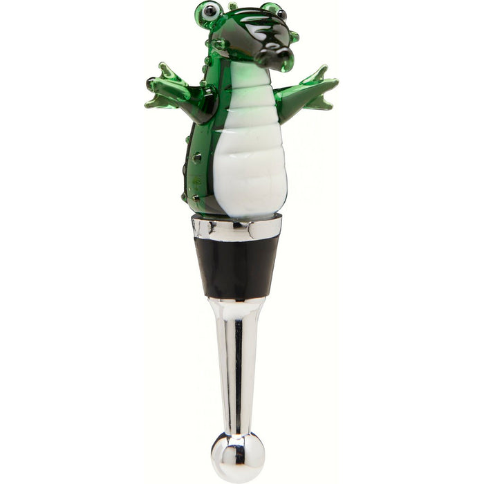 Glass Bottle Stopper Alligator