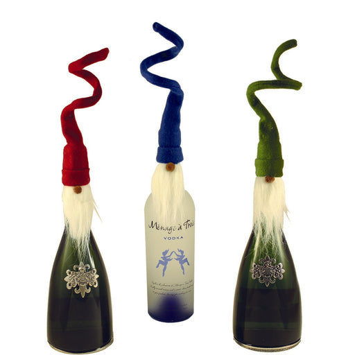BT Gnome Trio - Mini Bearded Gnome Bottle Toppers - MUST ORDER IN 3's