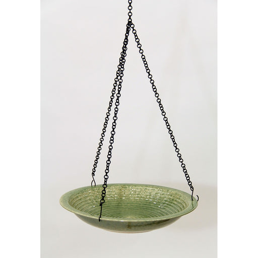 Circle Bird Bath Hanging Green