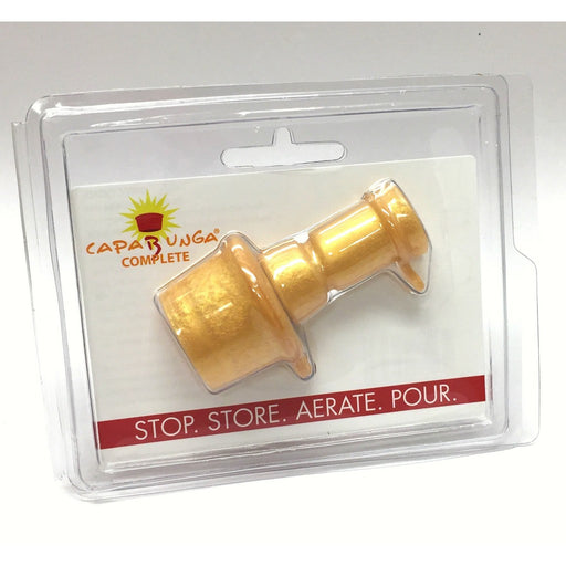 CapaBunga Complete Gold Aerator and Reusable Silicone Wine Bottle Cap